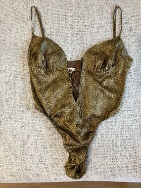 Heavy Manners forget me not silk bodysuit